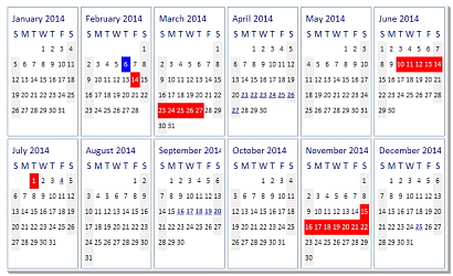 ctxYear - 64  Bit Unicode ActiveX - Multi Month Calendar Presentation Selection Control - reverse view