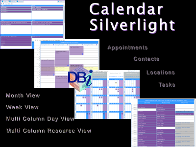 DBI Calendar Silverlight - Appointments, Contracts, Locations and Tasks - Many to Many Releationships