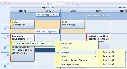 DBI Calendar WPF - 3 Schedule controls in one - Appointment | Day View | Calendar | Month
