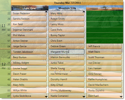 dbiCalendarWPF - Golf Scheduling Tee Time Direct Entry