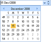 ctDropDate - ActiveX  COM  Drop down date selection control - by DBI Technologies Inc. - found in Studio Controls COM