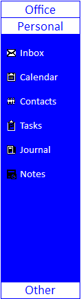 ctxListBar - 64 Bit Unicode ActiveX - Vertical Outlook Bar control with list image size 