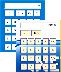 dbicCalculator - Studio Controls .NET Core - dbicButton Control - Irregular Shapes
