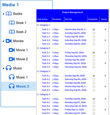 dbicListView - Studio Controls .NET Core - TreeView