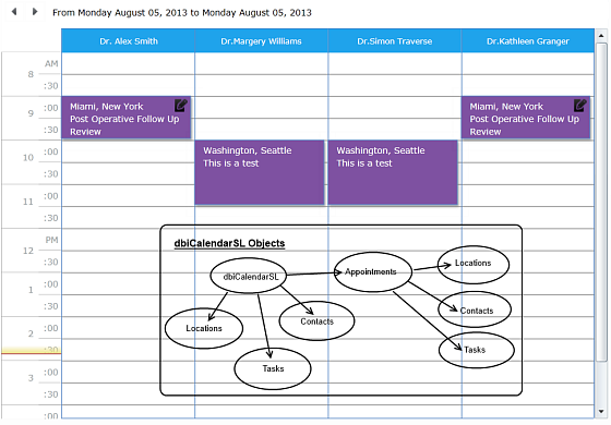 Calendar Silverlight Day View