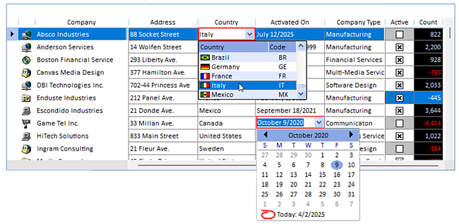 Studio Controls COM v7.5 - ctxGrid Control, 32-bit and 64-bit