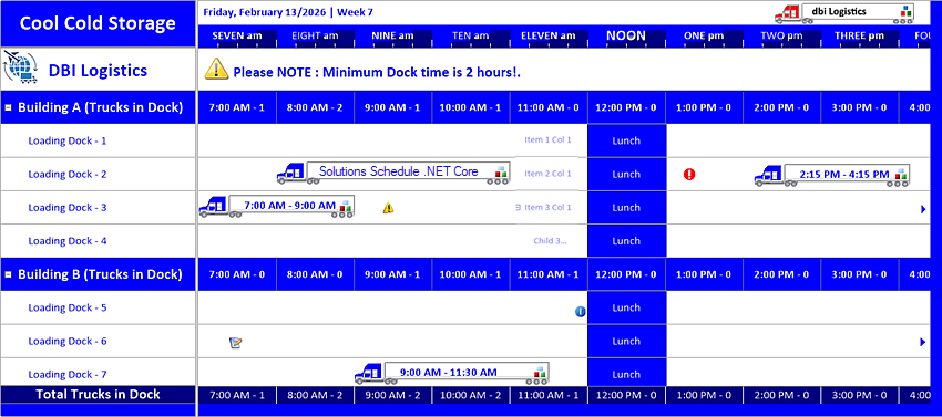 Solutions Schedule .NET Core Release - User Drawn Enterprise Resource Allocations