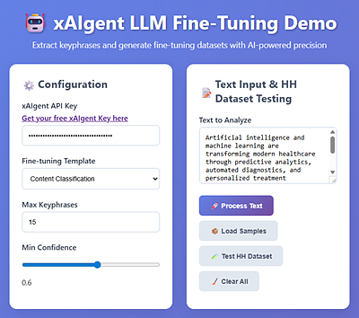 xAIgent LLM Optimization WebApp Demo