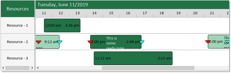 Solutions Schedule .NET Time Bar Images In View