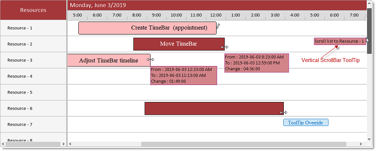 Solutions Schedule .NET - ToolTip Functionality