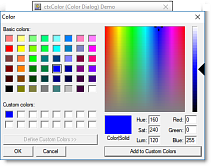 ctxColor - 32 Bit / 64 Bit Color Dialogue - Studio Controls COM