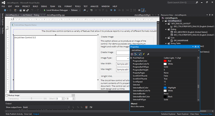 DBI Control Instantiation in Visual Studio VC++ Designer