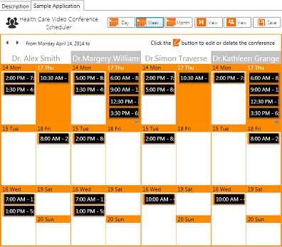 DBI Technologies Inc - DBI Calendar WPF - Multi Calendar Week View