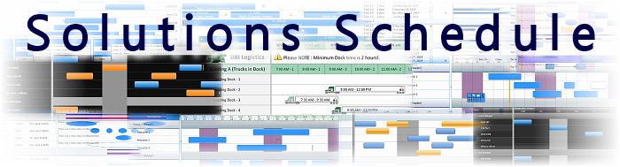 Solutions Schedule Gantt style Drag and Drop Component Software by DBI Technologies Inc.