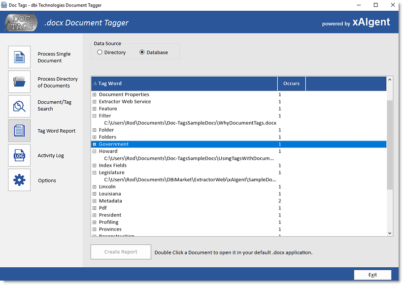 Doc-Tags  -  Database Tag Search