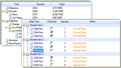 Studio Controls for COM - ctTree Reporting and Sorting Demo Screen shots