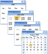 dbi Drop Date - drop down date edit, selection and mutli calendar presentation control - Studio Controls .NET