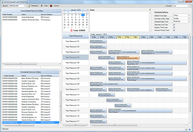 Solutions Schedule .NET - Case Study Field Service Management and DBI Controls