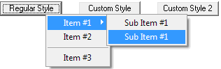 ctDropMenu - ActiveX  COM Drop down multi tier menu control - by DBI Technologies Inc. - found in Studio Controls COM