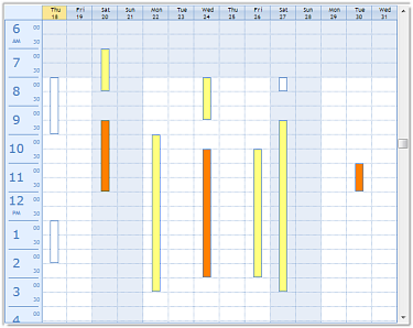 ctWeek  - ActiveX  COM  Week View Resource Planning Control - by DBI Technologies Inc. - found in Studio Controls COM