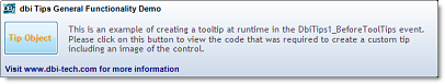 dbi ToolTip control - dbiTips - Studio Controls .NET - DBI Technologies Inc.