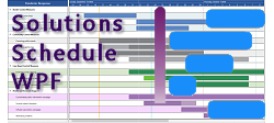 Solutions Schedule WPF - Enterprise Data Visualization - COVID-19 Pandemc - Drag and Drop Gantt style Scheduling for WPF by DBI Technologies Inc.