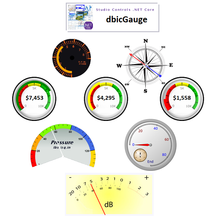 dbicGauge - Studio Controls .NET Core