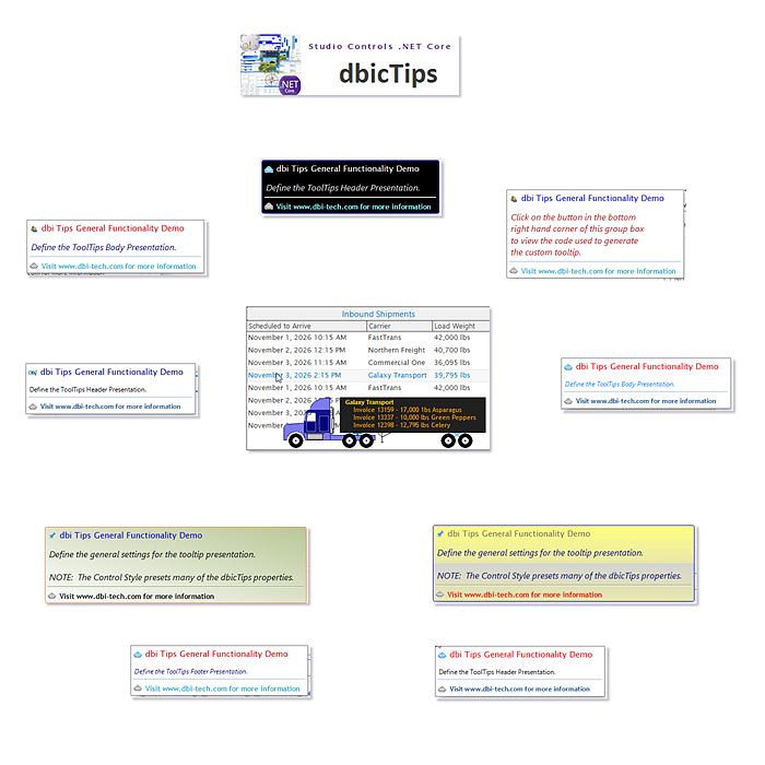 dbicTips - Studio Controls .NET Core